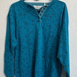 Teal Long Sleeve Women's Top